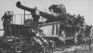 28cm Bruno Railway gun in action in WW1